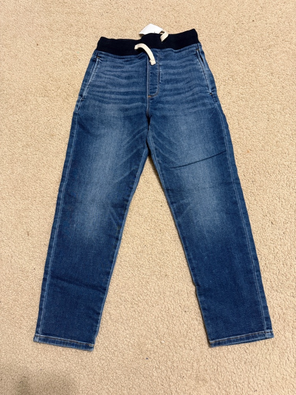 J. Crew Kids Dark Blue Denim Jogger Jeans with Drawstring Waist